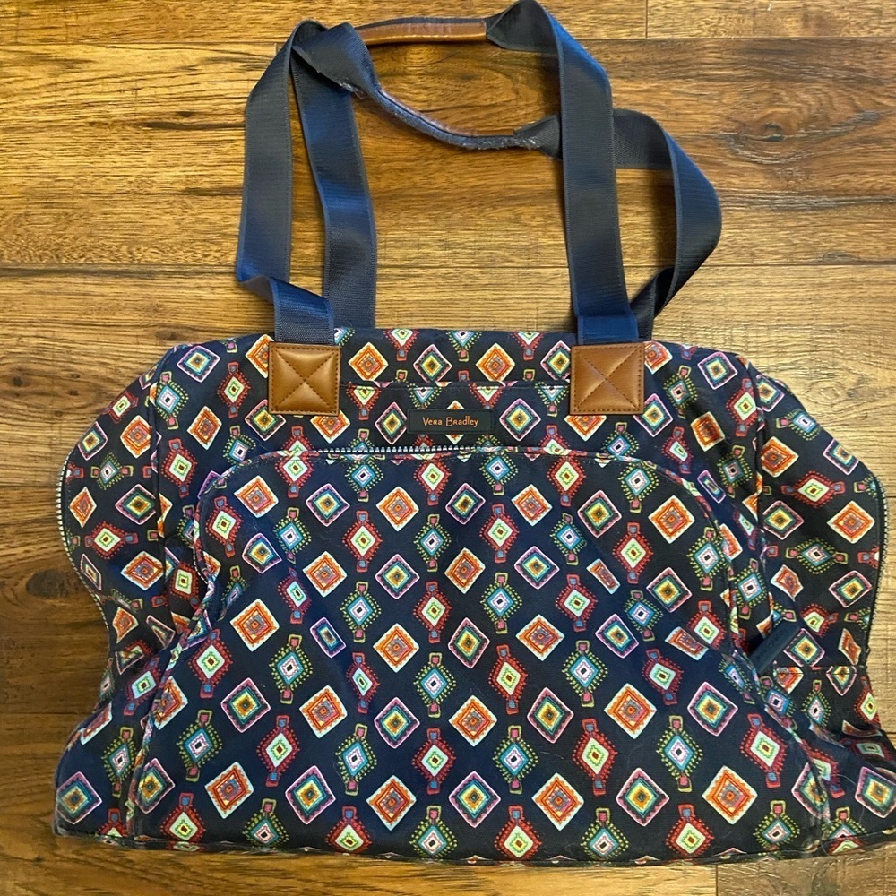 Vera Bradley Mini Medallions Design Large Nylon Laptop Bag Tote